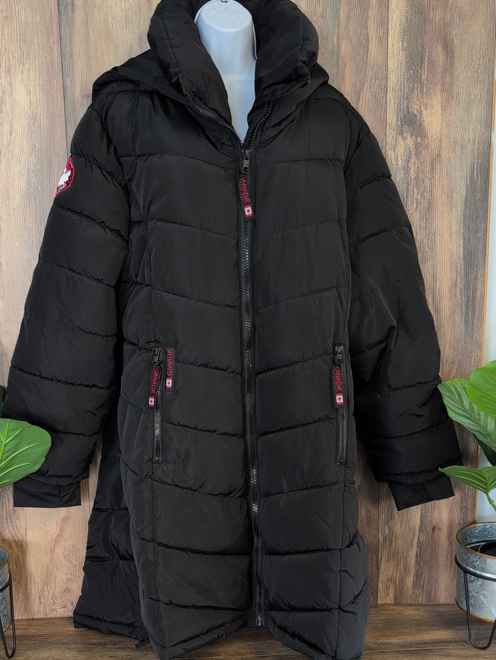 Canada Weather Gear Women's Puffer Long Parka Diamon Quilted Jacket Coat 2X NWOT